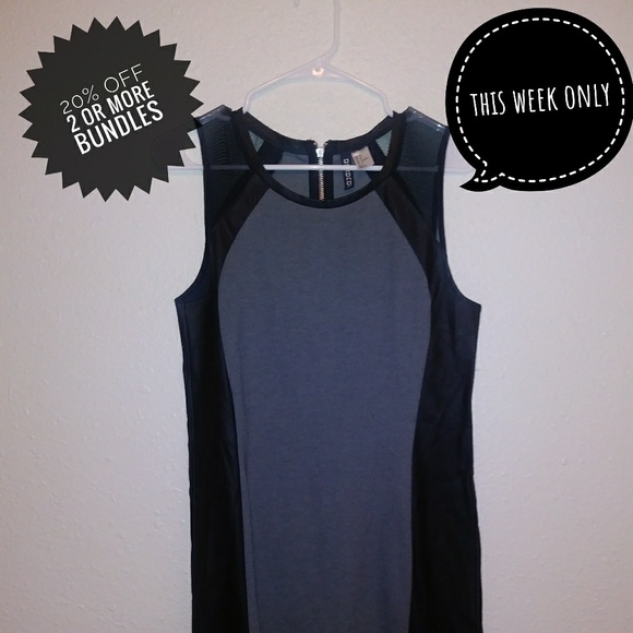 H&M Divided Black and Gray Cocktail Dress - Picture 1 of 8